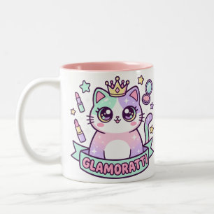 Tasse 2 Couleurs Chat Glamoratti
