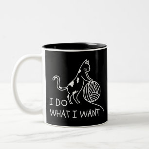 Tasse 2 Couleurs Chat Jouer Fil