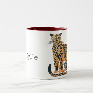 Tasse 2 Couleurs Chat léopard d'or