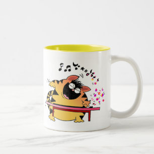 Tasse 2 Couleurs Chat musical des chats   de LOL gros