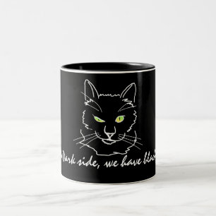 Tasse 2 Couleurs Chat noir drôle