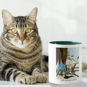 Tasse 2 Couleurs Chat Viking Bleu Dragon Fantastique