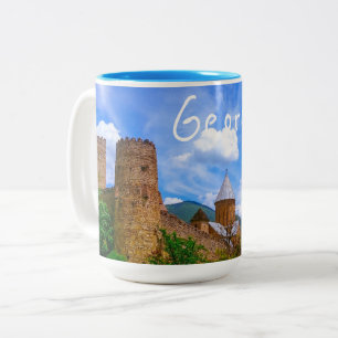 Tasse 2 Couleurs Château d'Ananuri Géorgie Aragvi Caucuses Montagne