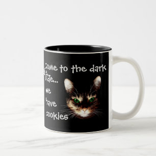 Tasse 2 Couleurs Chats Badass - "Dark Side has Cookies"