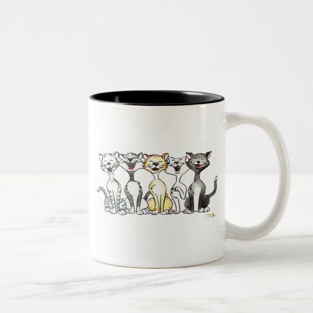 Tasse 2 Couleurs Chats de chant (Droit)