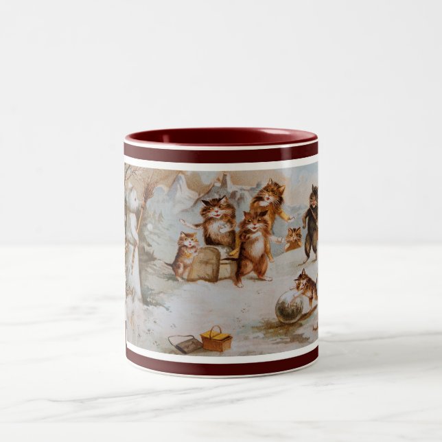 Tasse 2 Couleurs Chats de Noël de Maurice Boulanger (Centre)