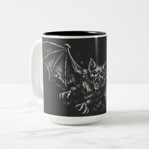 Tasse 2 Couleurs Chauve-souris plongeante - par BurnsInHell