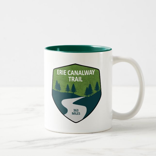 Tasse 2 Couleurs Chemin Erie Canalway (Droit)
