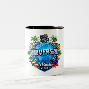 Tasse 2 Couleurs Chemise personnalisée pour vacances en famille à U
