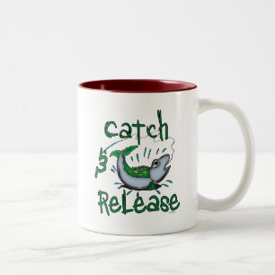 Tasse 2 Couleurs Chemises de pêche de capture et de déverrouillage