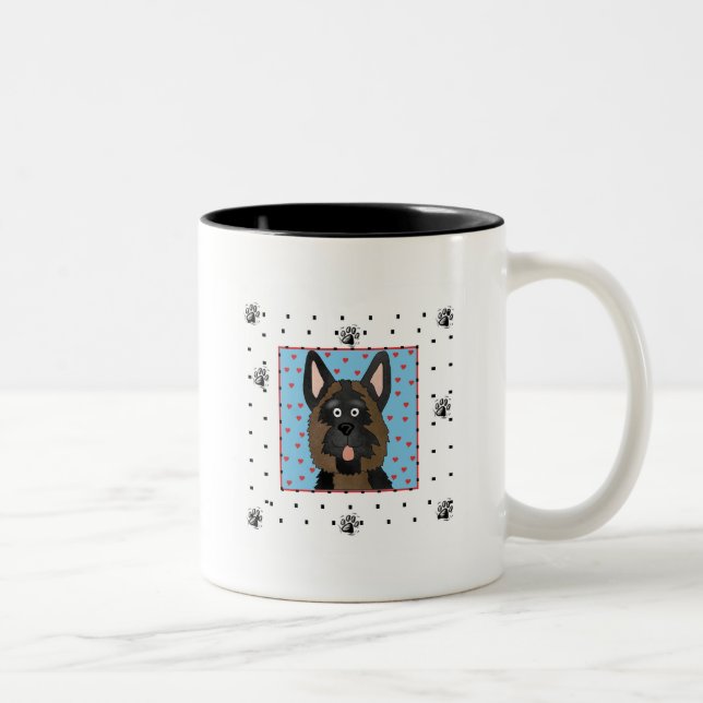 Tasse 2 Couleurs Chemises et cadeaux bergers allemands (Droit)