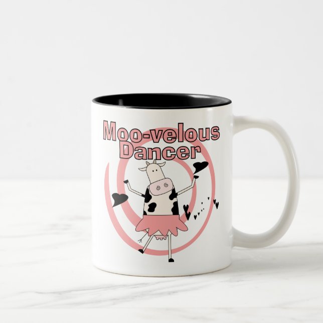 Tasse 2 Couleurs Chemises et cadeaux de Vache Ballerina (Droit)