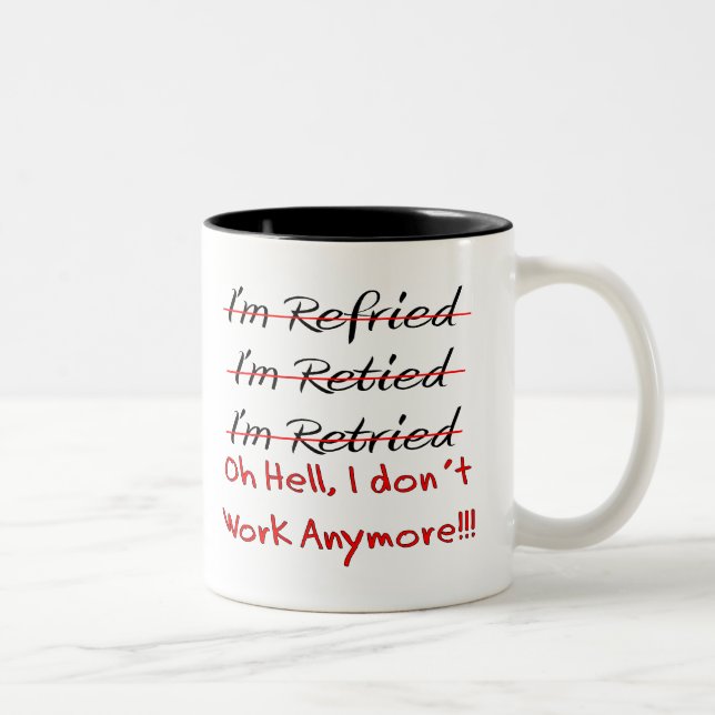 Tasse 2 Couleurs Chemises et cadeaux drôles de retraite (Droit)
