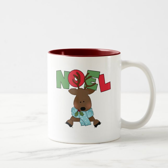 Tasse 2 Couleurs Chemises et cadeaux Reindeer Noel (Droit)