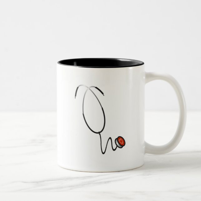 Tasse 2 Couleurs Chemises et cadeaux Stethoscope (Droit)