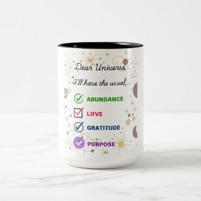 Tasse 2 Couleurs Cher Mug-Je vais avoir l'habituel (Centre)