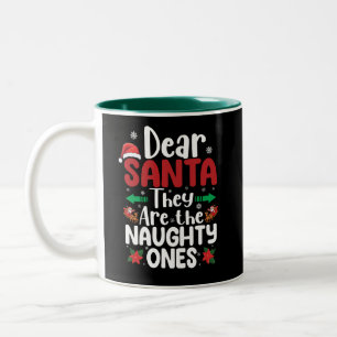 Tasse 2 Couleurs Cher Père Noël, Ce Sont Des Matchins De Noël Match