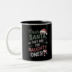 Tasse 2 Couleurs Cher Père Noël, ils sont les vilains Noël