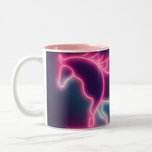 Tasse 2 Couleurs Cheval lumineux de luxe (Gauche)