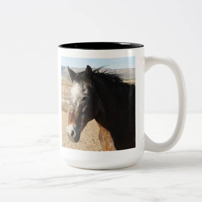 Tasse 2 Couleurs Cheval repéré par Appaloosa (Droit)