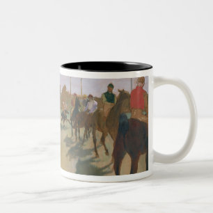 Tasse 2 Couleurs Chevaux de course d'Edgar Degas devant les