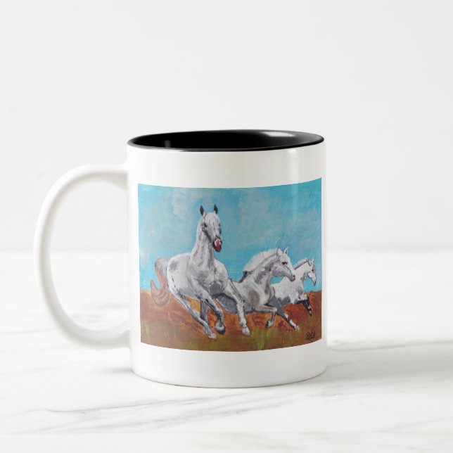 Tasse 2 Couleurs Chevaux sauvages (Gauche)