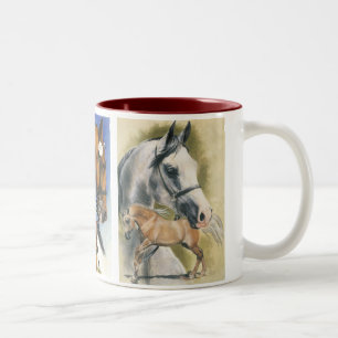 Tasse 2 Couleurs Chevaux triples de plaisir