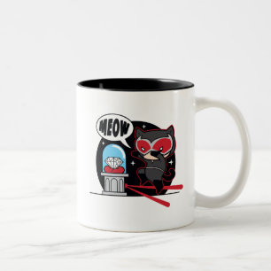 Tasse 2 Couleurs Chibi Catwoman à voler un diamant
