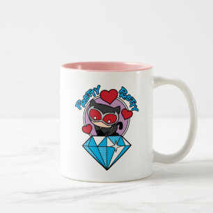 Tasse 2 Couleurs Chibi Catwoman assise Sur Le Grand Diamant