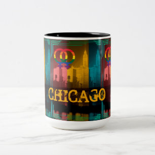 Tasse 2 Couleurs Chicago Lesbian Interest Colorée Pride Gay