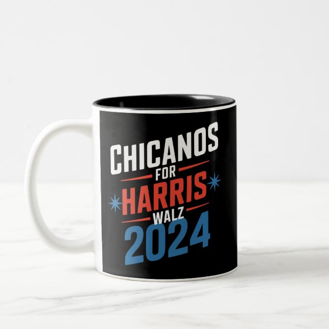 Tasse 2 Couleurs Chicanos pour Harris Walz Présidentielle 2024 (Gauche)