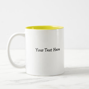 Tasse 2 Couleurs Chick Jaune, Votre Texte Ici