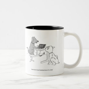 Tasse 2 Couleurs Chien #2 de Facebook