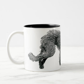 Tasse 2 Couleurs Chien de Bedlington Whippet Lurcher