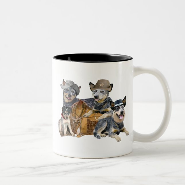 Tasse 2 Couleurs Chien de bétail australien (Droit)