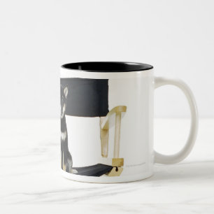 Tasse 2 Couleurs Chien de Shiba Inu sur la chaise du directeur