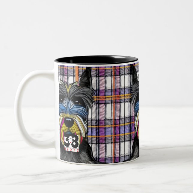 Tasse 2 Couleurs Chien écossais (Gauche)
