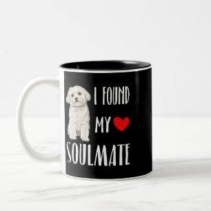 Tasse 2 Couleurs Chien Maltese J'Ai Trouvé Mon Âne Amoureux des chi