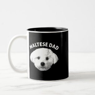 Tasse 2 Couleurs Chien Maltese Meilleur Père Maltais Pour Hommes Ga