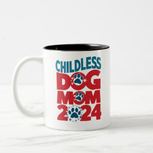 Tasse 2 Couleurs Chien sans enfants Maman Chien Dame Voter Chien Pa