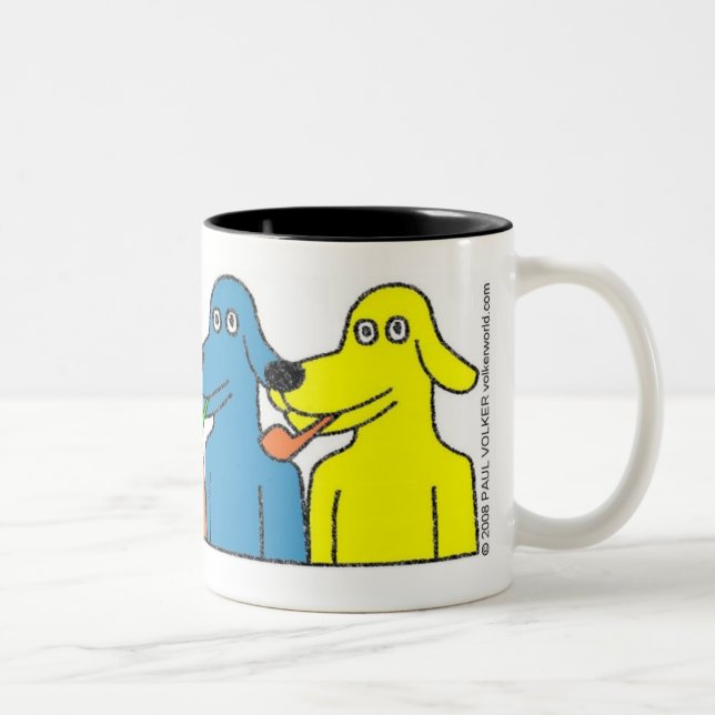 TASSE 2 COULEURS CHIENS $14,95 DE BUBBLE-PIPE (Droit)