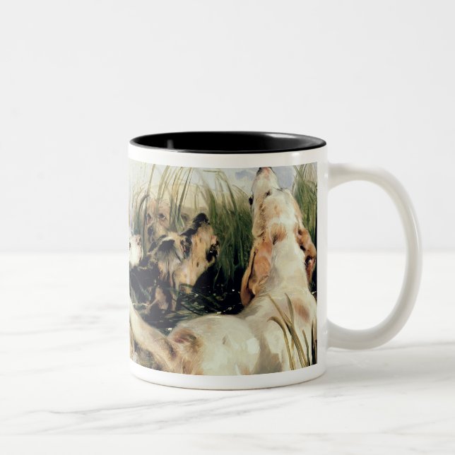 Tasse 2 Couleurs Chiens de loutre (Droit)