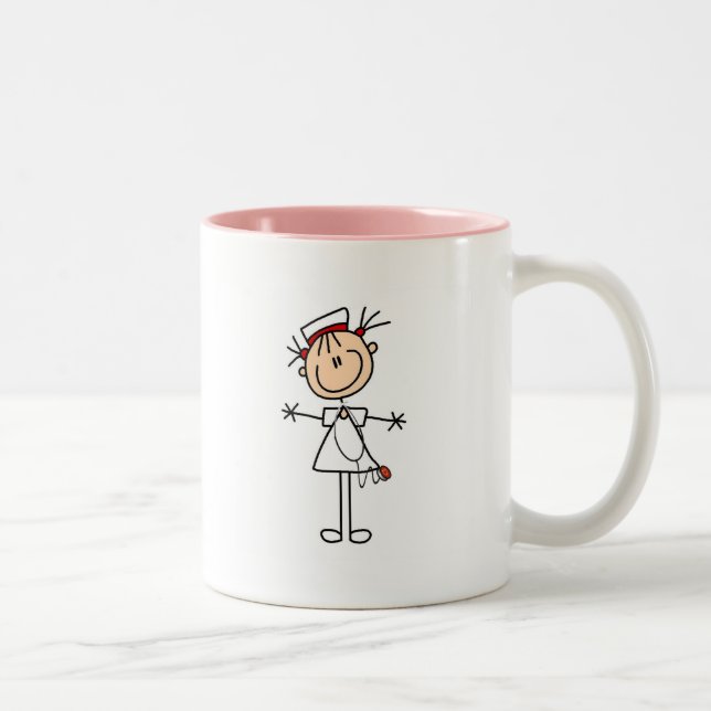Tasse 2 Couleurs Chiffre femelle blanc cadeaux de bâton de (Droit)