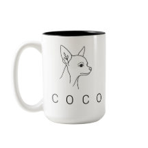 Chihuahua Minimaliste Art en Une Ligne | Patrimoin