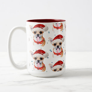 Tasse 2 Couleurs Chihuahua race Aquarelle Chien Motif Noël