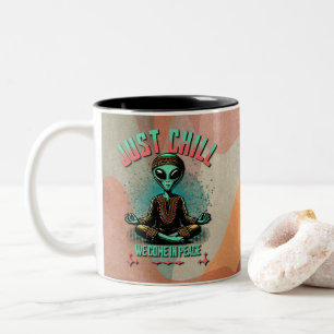 Tasse 2 Couleurs Chill, on vient en paix