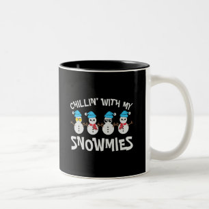 Tasse 2 Couleurs Chillin’ Avec Mes Neiges - Mignonne Snowman