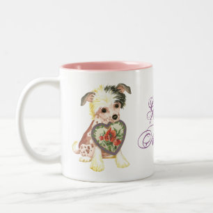 Tasse 2 Couleurs Chinois Crested Heart Maman