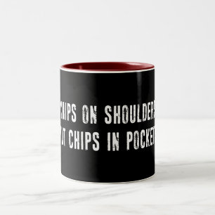 Tasse 2 Couleurs Chips Sur Les Épaules Mettre Des Chips Dans Les Po