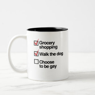 TASSE 2 COULEURS CHOISISSEZ D'ÊTRE GAY CHECKLIST
